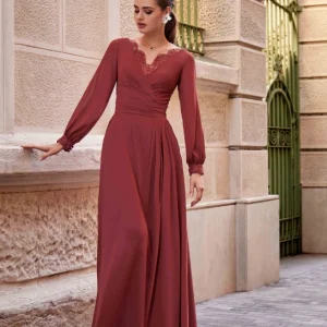 Robe longue Terracotta (Réf. Ro536m)